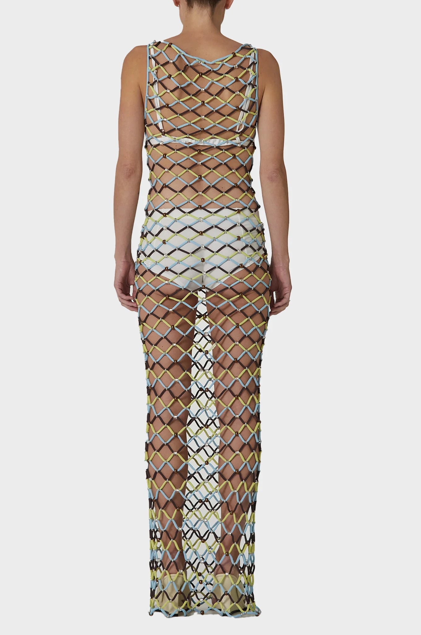 Paris Georgia - Glass Beaded Net Dress, size XXS