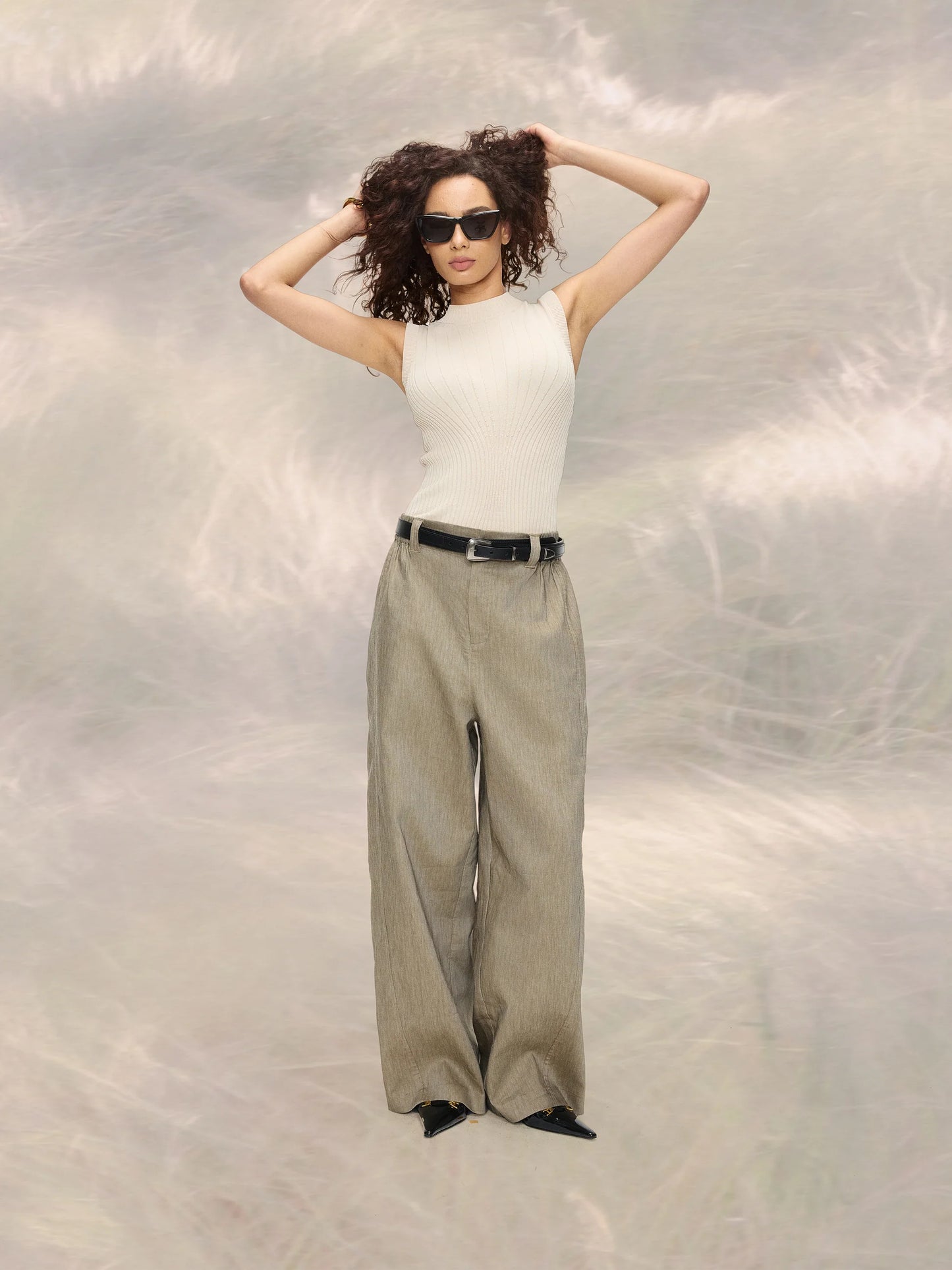 Yhone fitted vest - Beige, size S