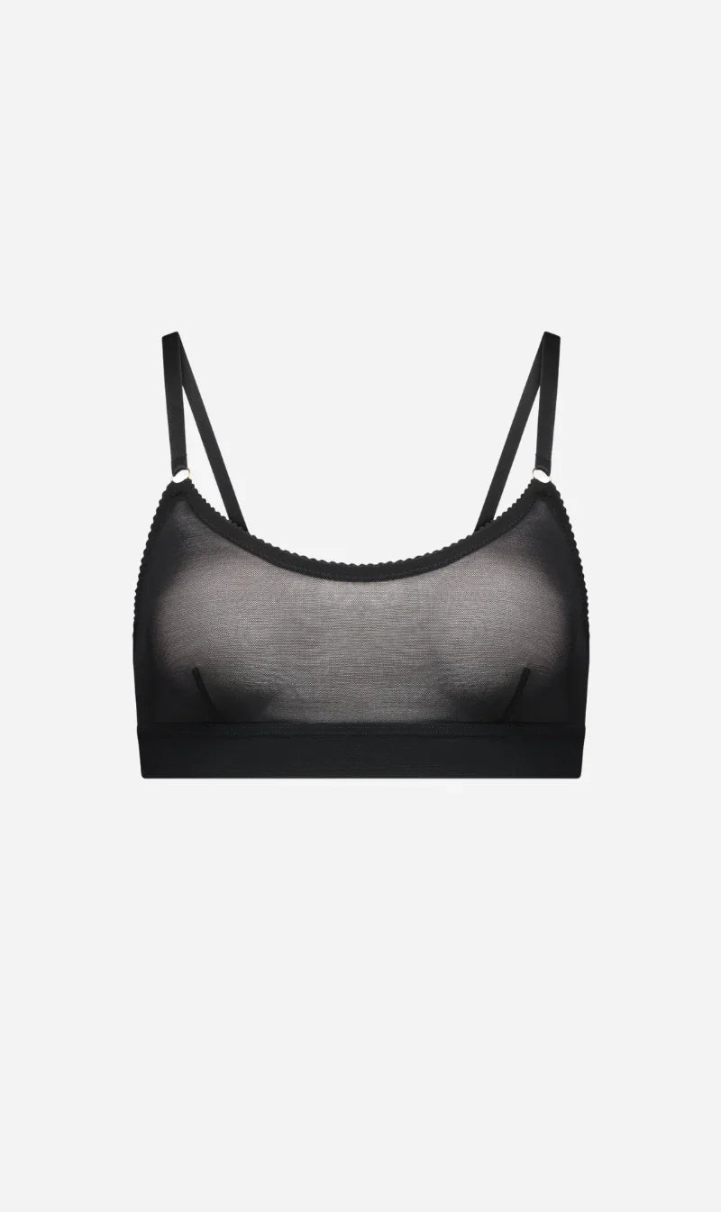 Dear Dylan Recycled Mesh Crop - Noir - Size XS