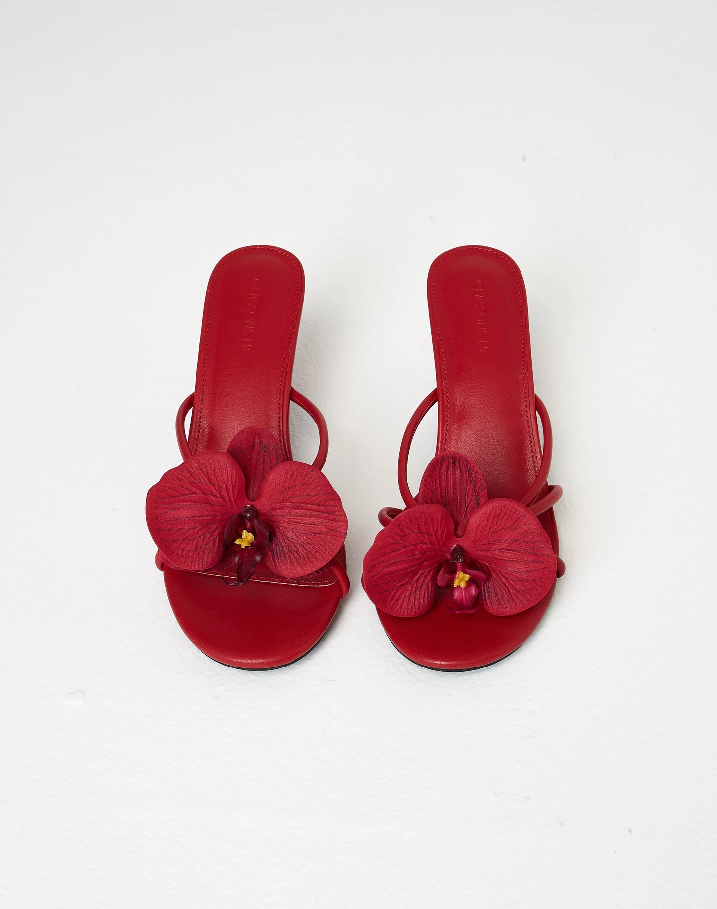 Glassons Flower Kitten Heel in Red, size 6