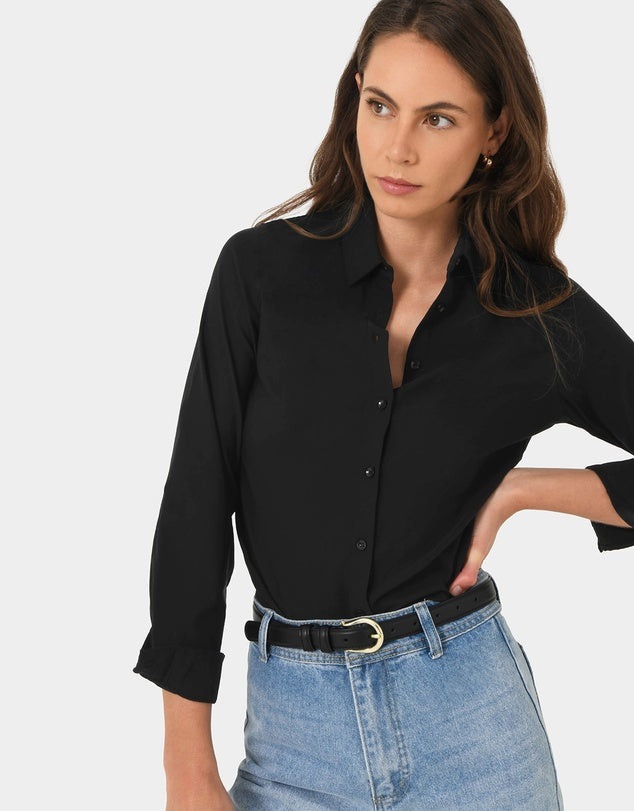 Forcast Morgan Collared Shirt, size 8