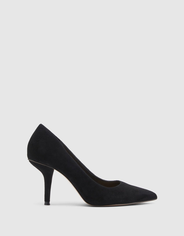 Witchery Black Suede Heel - Black, size 38