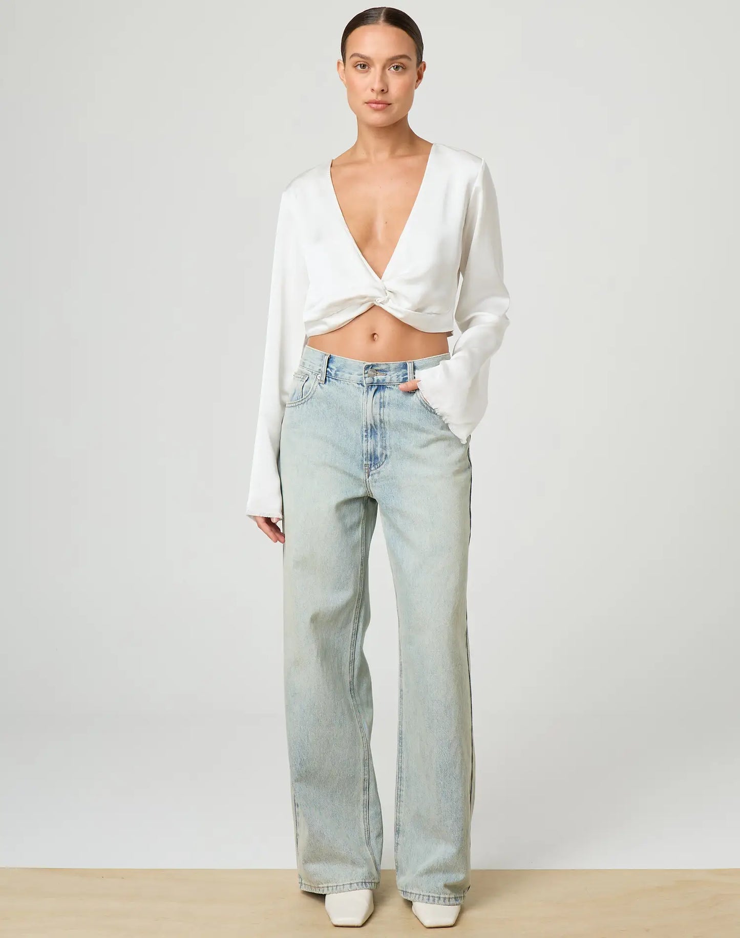 Molly King x Glassons Wrap Blouse - size 6