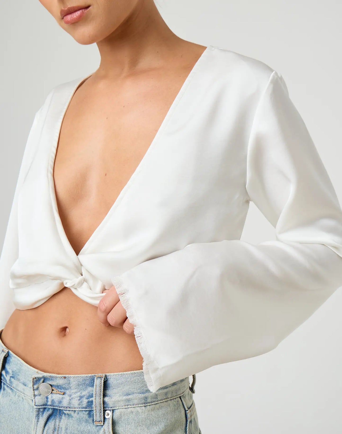 Molly King x Glassons Wrap Blouse - size 6