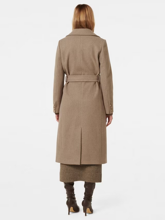 Forever New Rowan Wrap Coat, Maple Marle, size 6