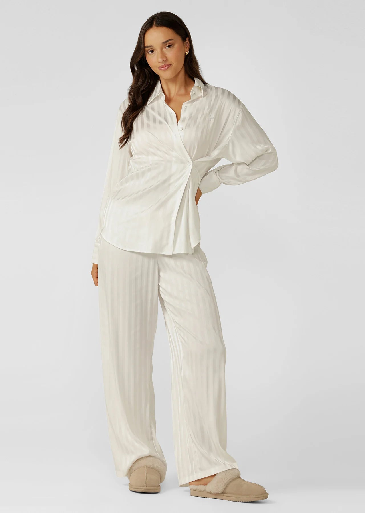 Lorna Jane After Hours Satin Sleep set White XS