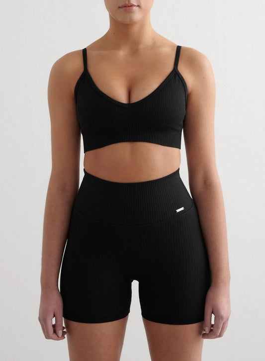 Aimn Black sport bra