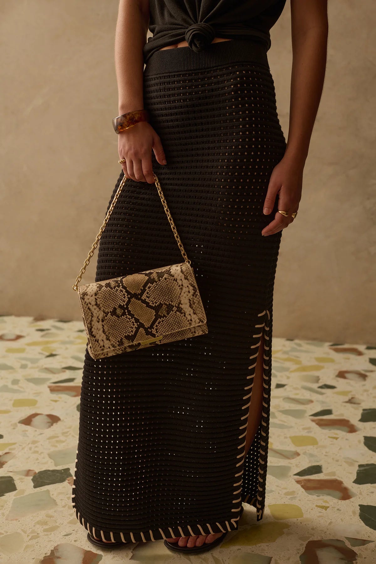 Sancia Jelena Knit Skirt - Ebony, size S