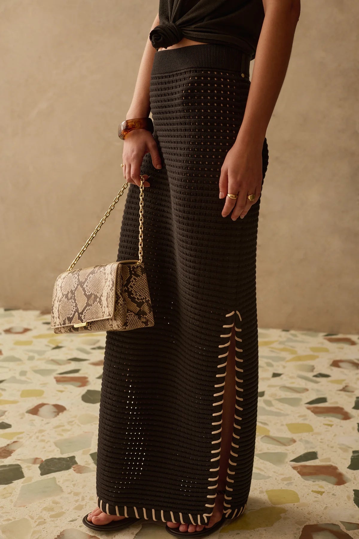 Sancia Jelena Knit Skirt - Ebony, size S
