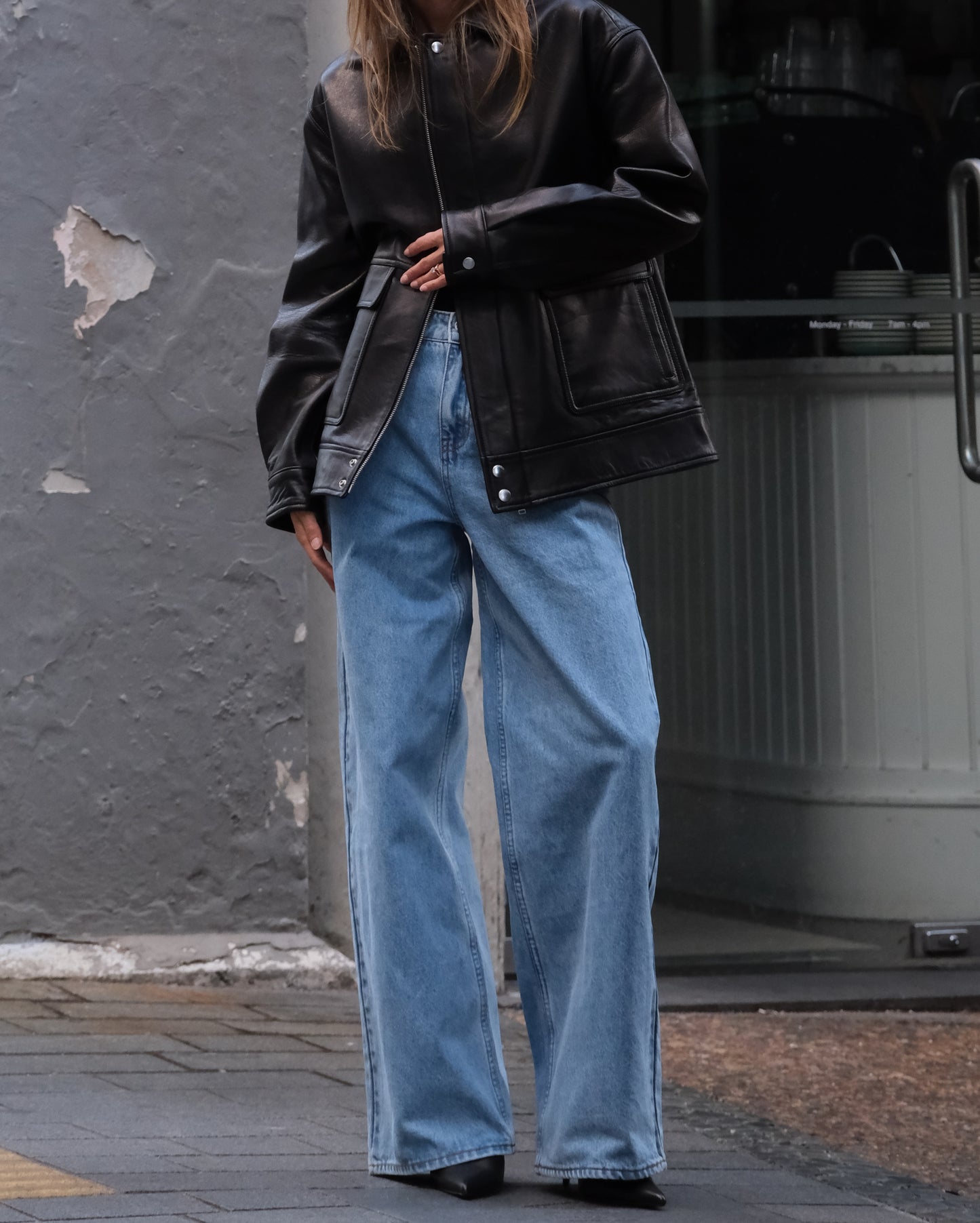 Ena Pelly Carrie Denim Jean - Mid blue wash, size 24