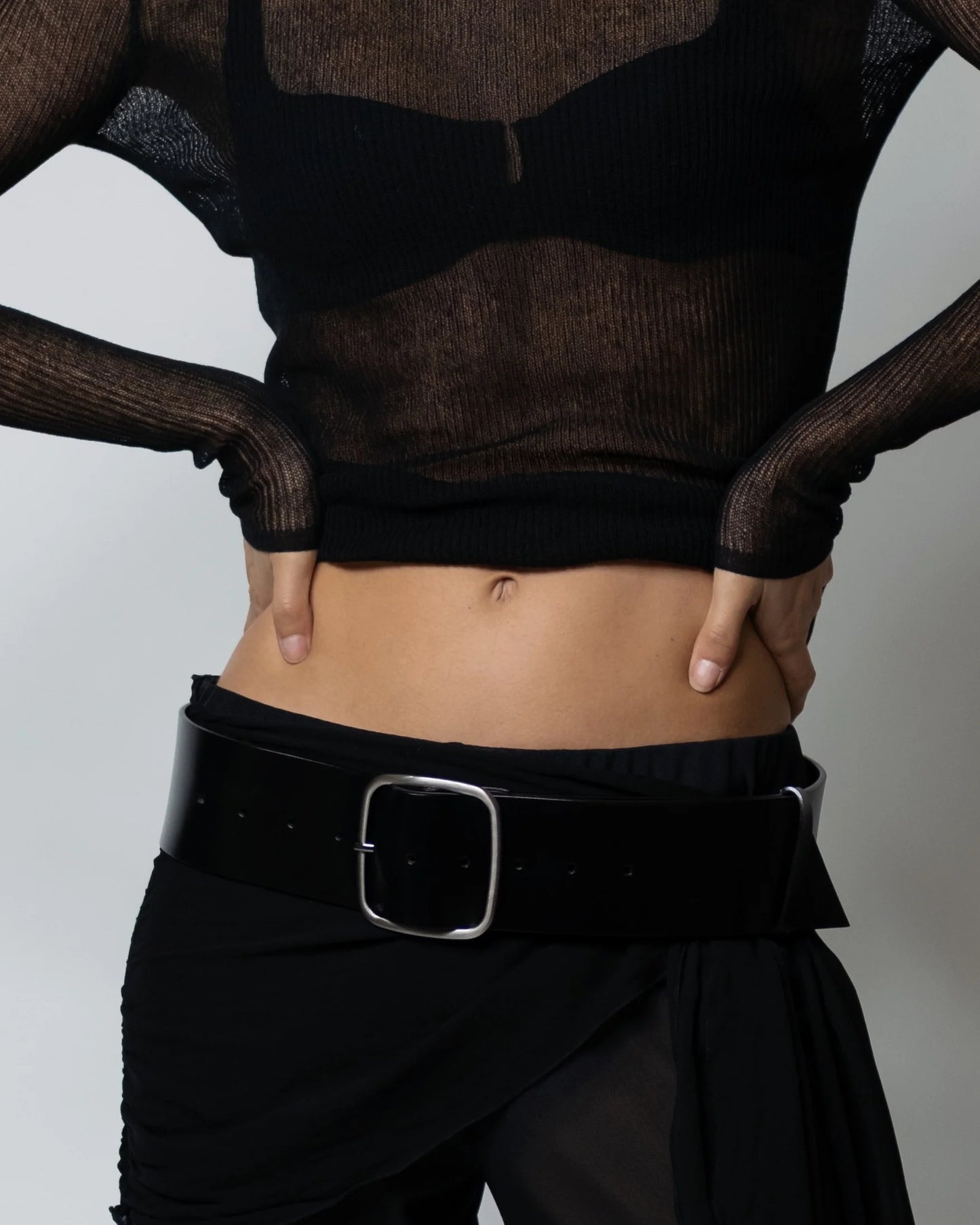 Noah Black Patent Belt, one size