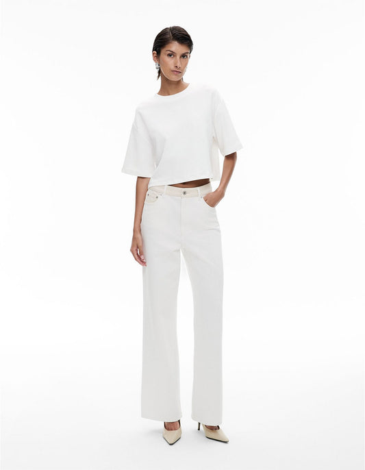 Witchery two tone jeans - White/Cream, size 6