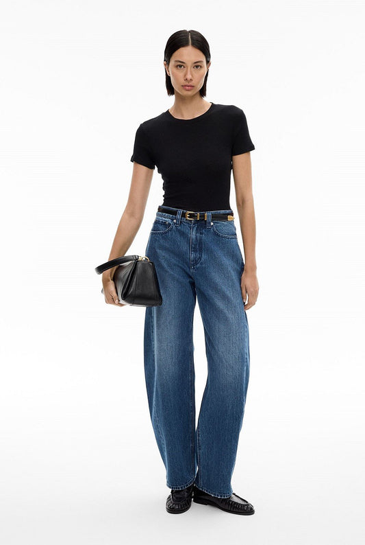 Witchery Barrel Leg Jean, size 6