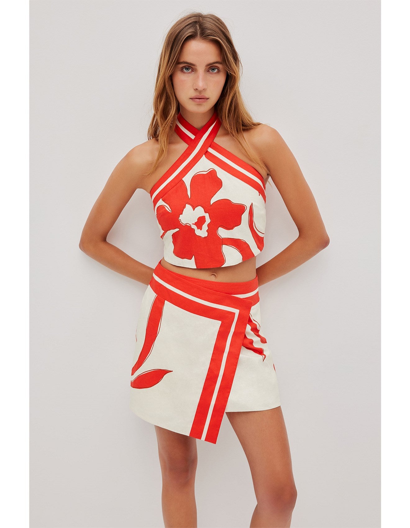 Aje Studio Mireya Wrap Mini Skirt - size 6