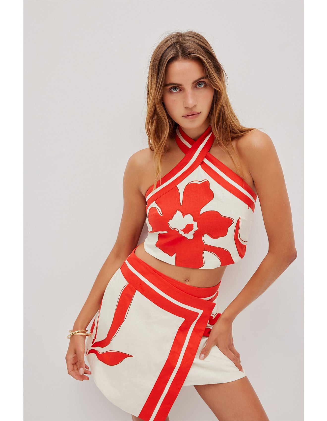 Aje Studio Mireya Wrap Mini Skirt - size 6