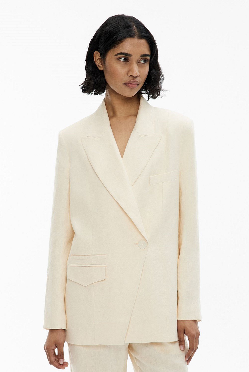 Witchery Lemon Butter Linen suit (3 piece set), size 6