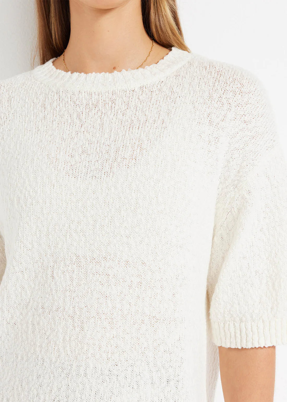 Nimble Summer Boucle Knit Tee, size S