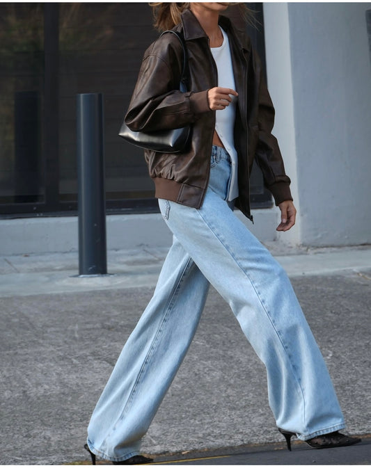 Glassons Wide Light Wash Jeans, size 6