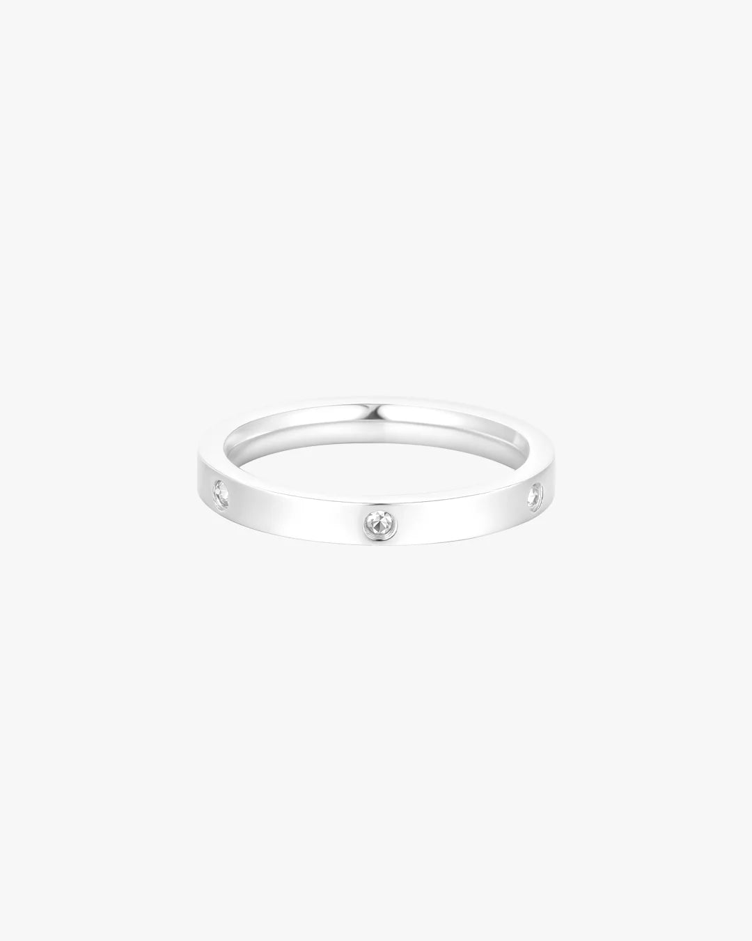 Bare Jewellry Blanca Ring Thin - Bright Silver S