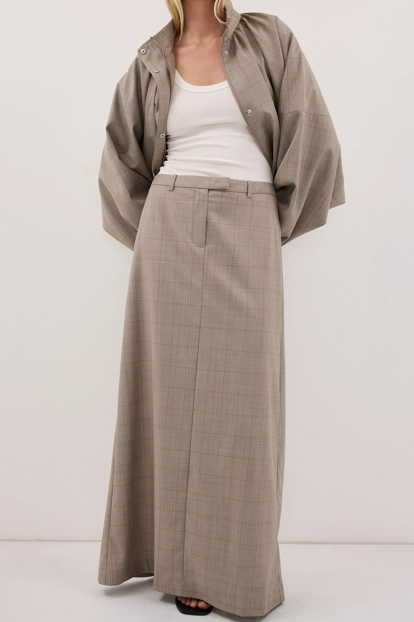 DISSH Kalila Ash A-line Maxi Skirt Size 6
