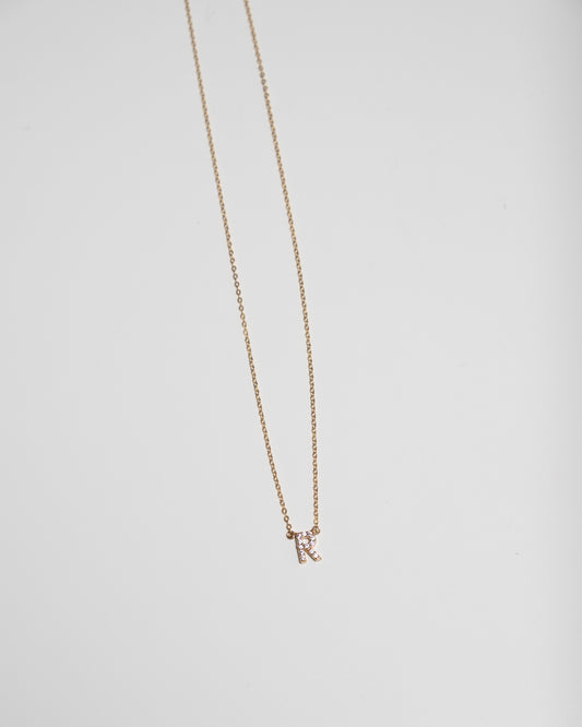 Gold 'R' Necklace (gold plated)