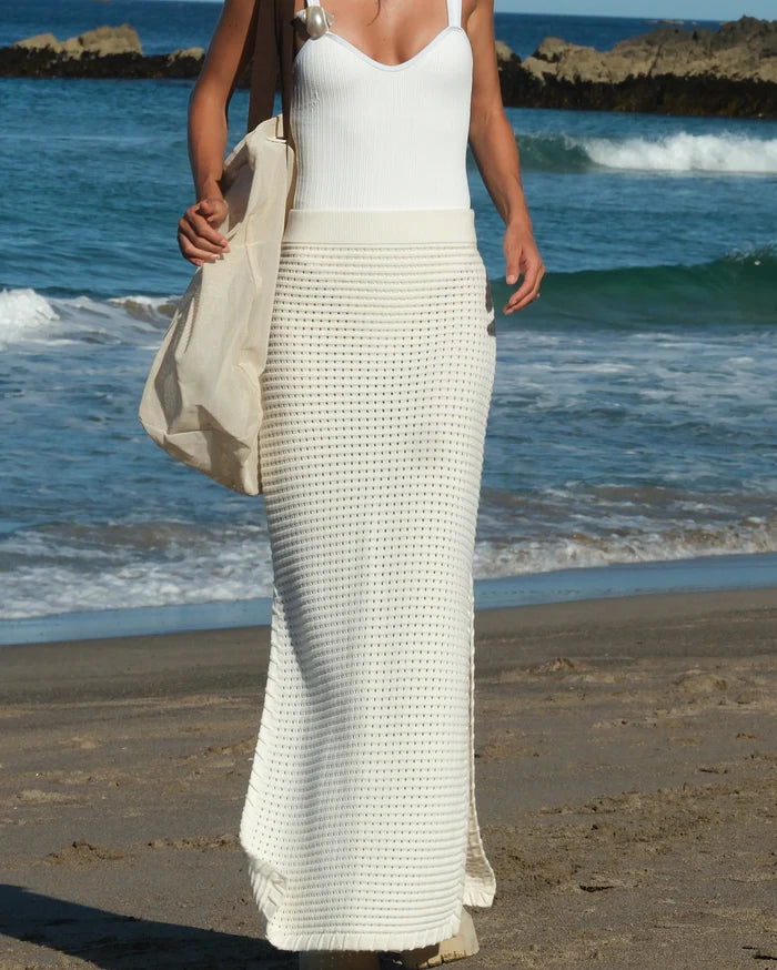 Sancia Jelena Knit Skirt - White, size S