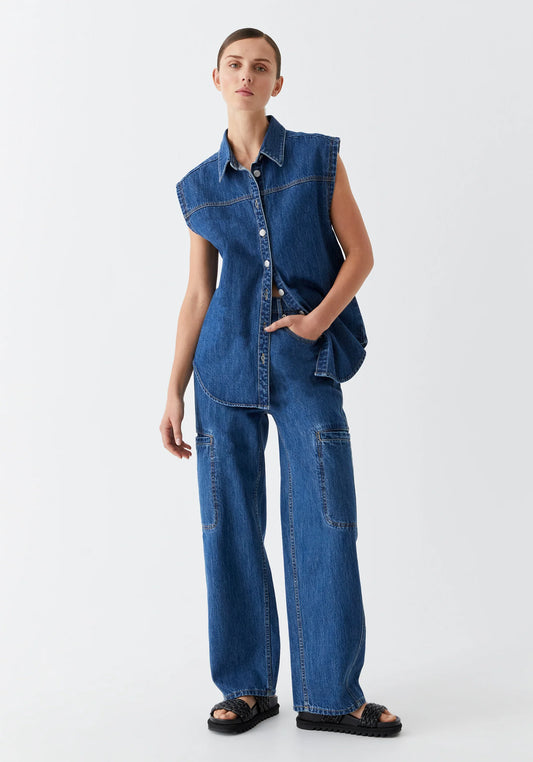 Morrison Denim Vest and Pant, size 6