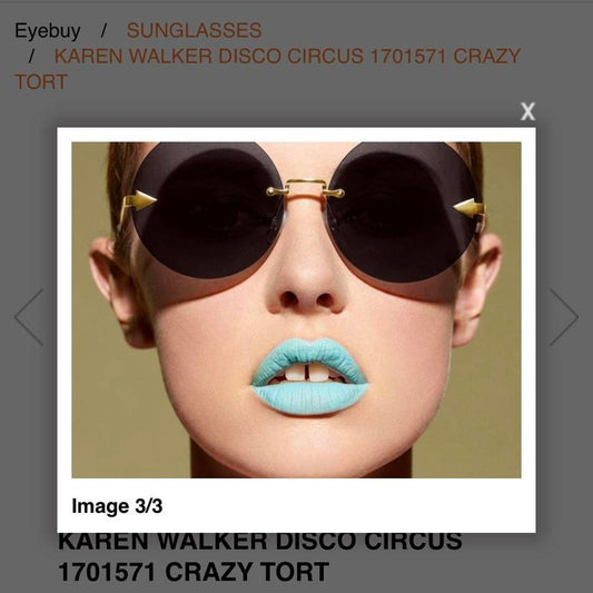 Karen Walker Disco Circus Sunglasses, black