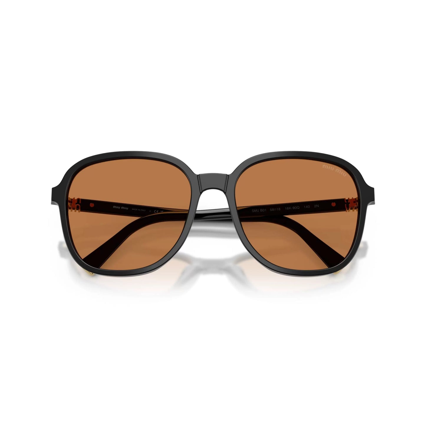 Miu Miu B01s 16k90q 58 Black Brown, brand new