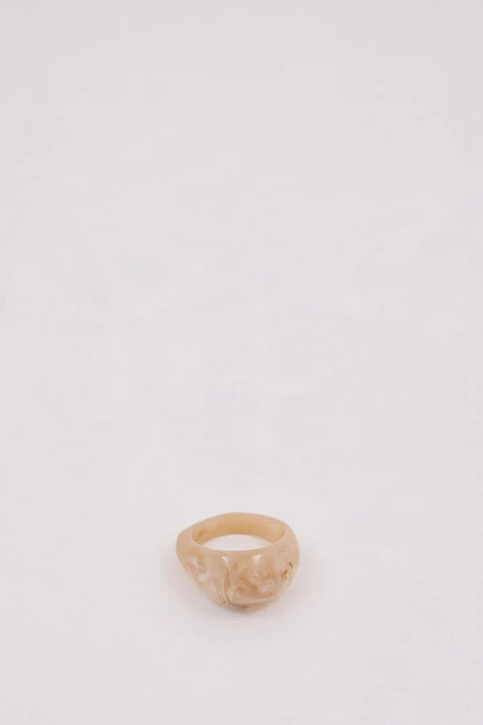 Noah The Label Cream Chunky Resin Ring