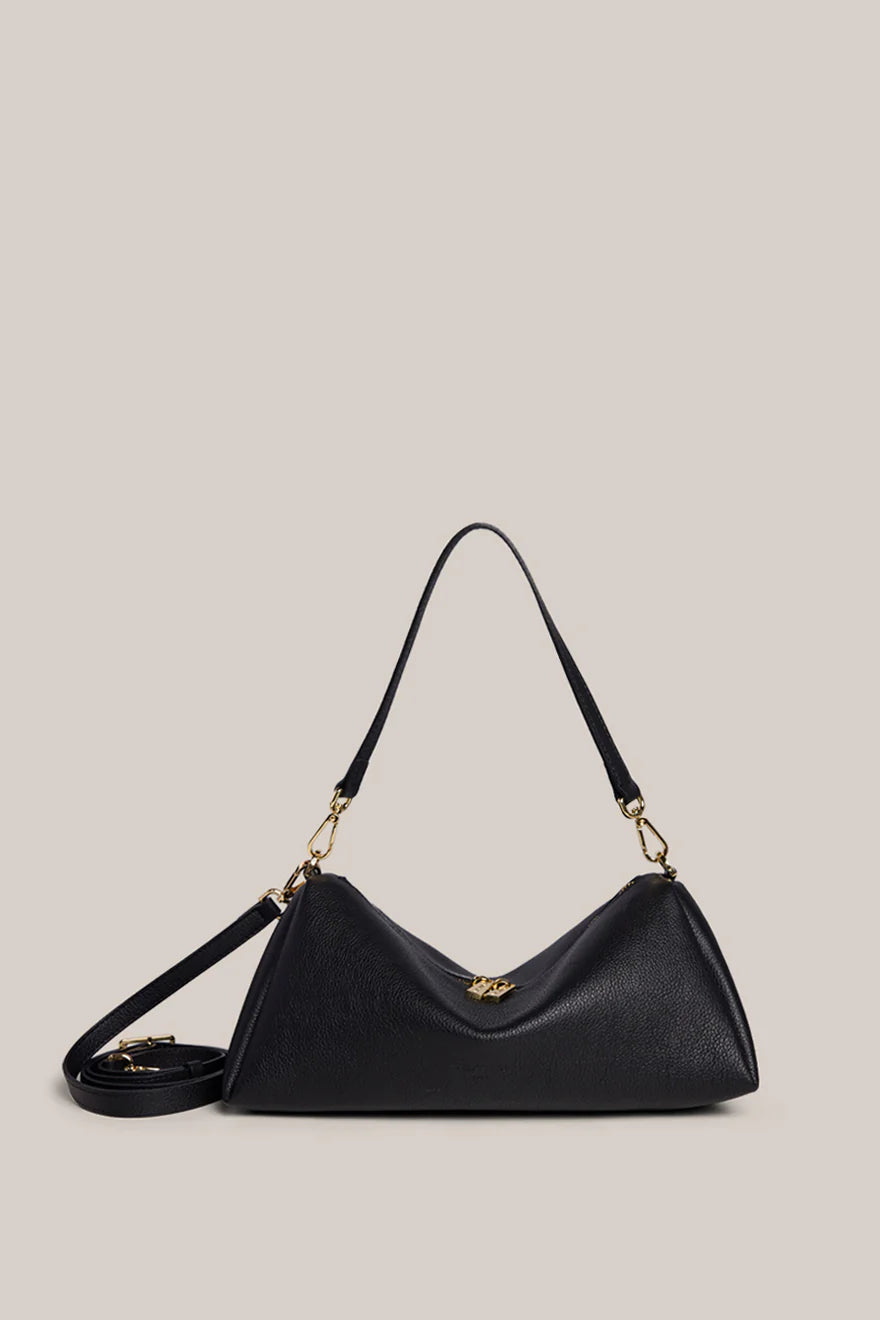 VESTIRSI Rita Black Leather Crossbody Bag