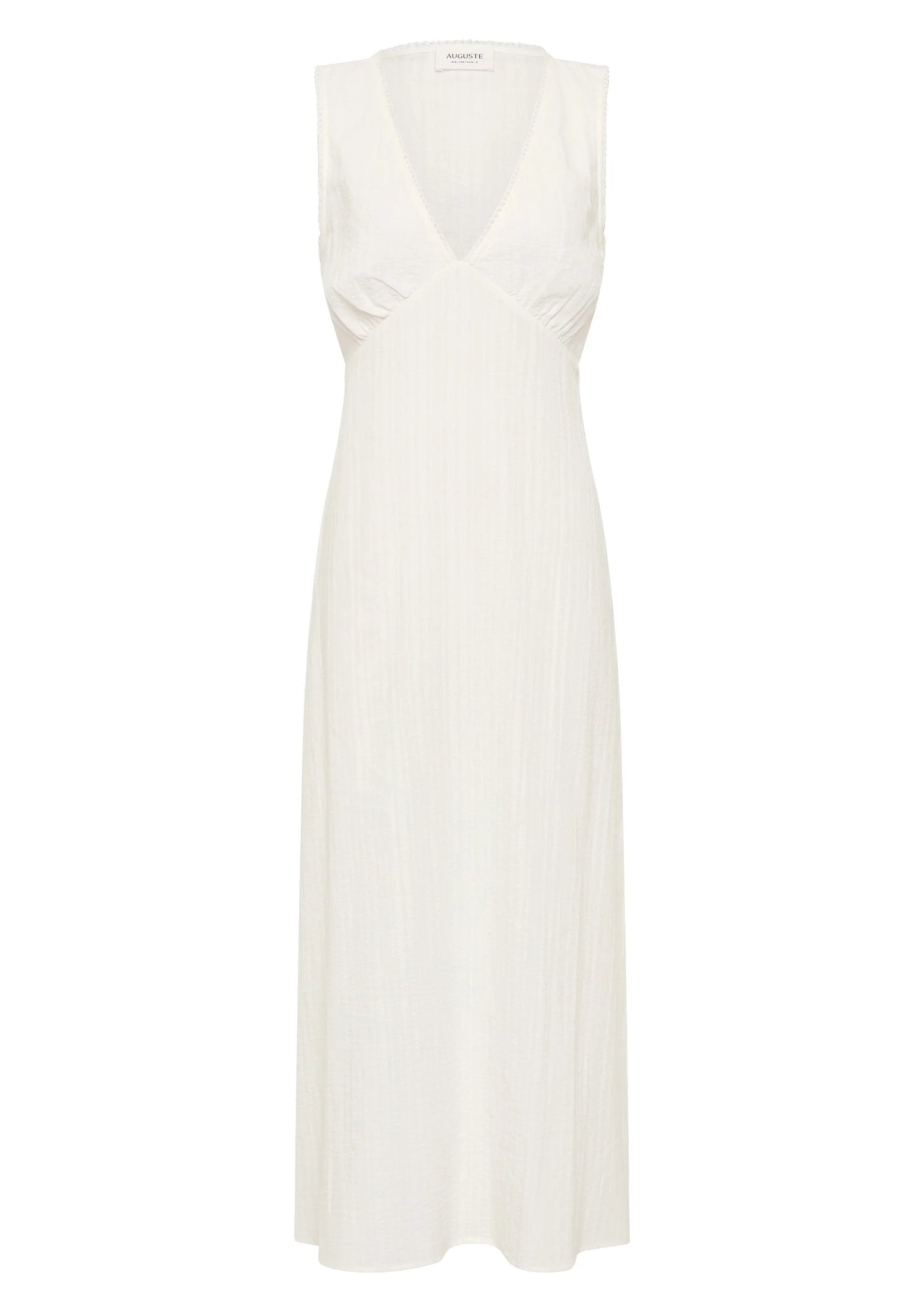 Auguste River Midi Dress - White, size 6