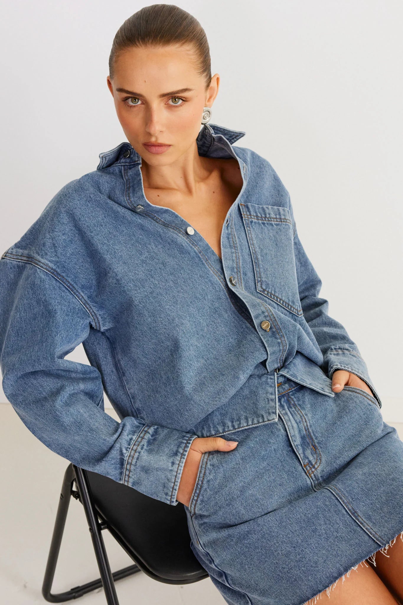 SNDYS Denim Shirt S