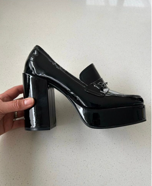 Jo Mercer Ezard black patent heels, size 38