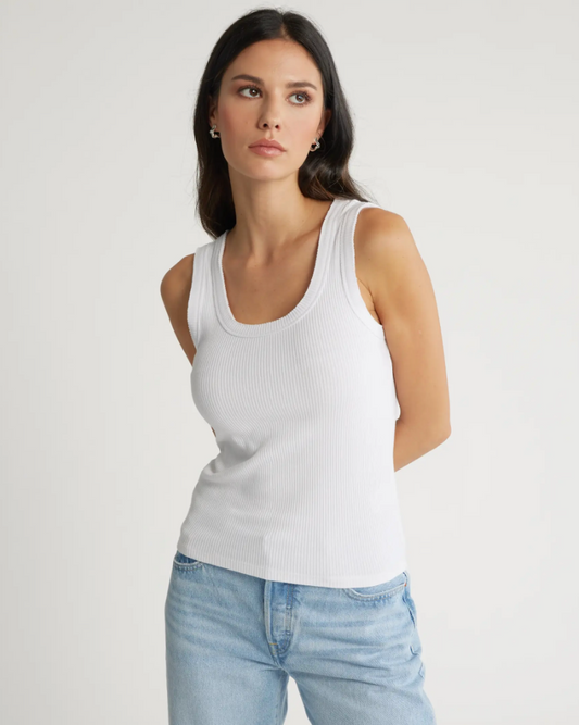 Max Sophie Organic Cotton Ribbed Tank - size xs