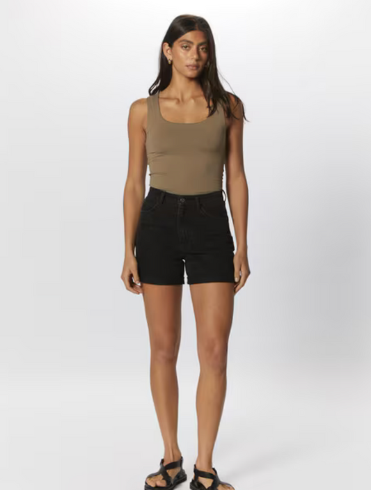 Only Vega Mom Denim Shorts, Black - size s