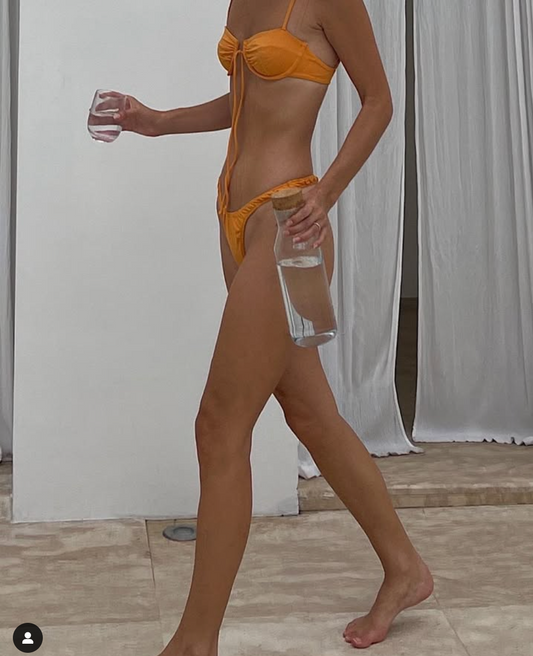Lahana - Cinnamon Bikini Set in Exotic Orange - Size XS / S