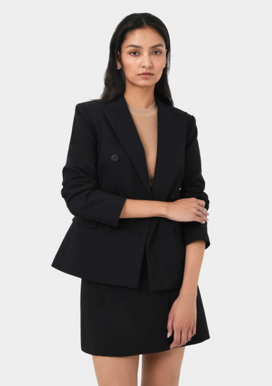 Forecast Safira Double Breasted Blazer, size 8