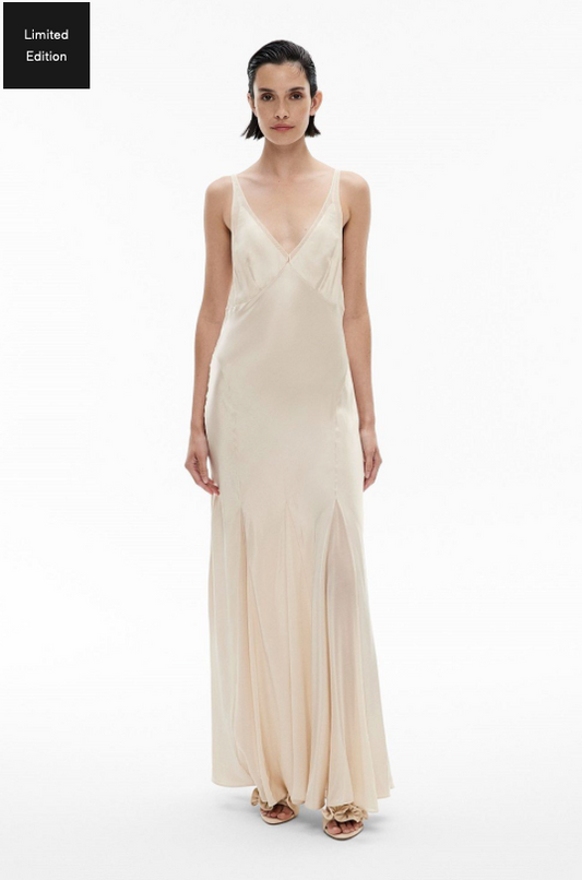 Witchery Sheer Insert Maxi Dress, size 6