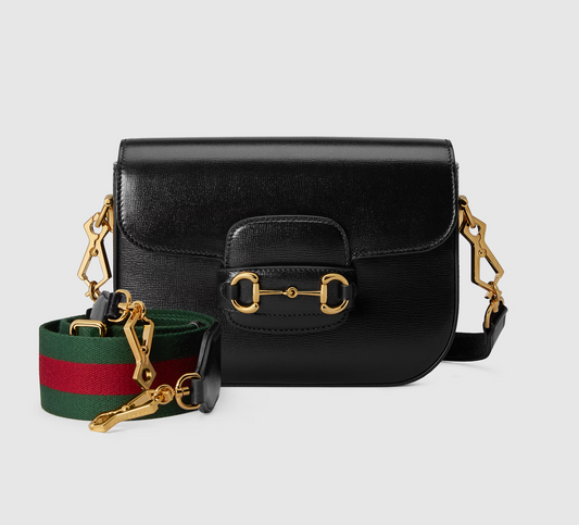 GUCCI Horsebit 1955 leather shoulder bag