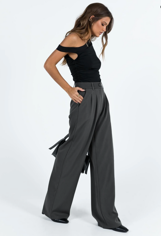 Princess Polly Archer Pants - Slate Lower Impact, size S