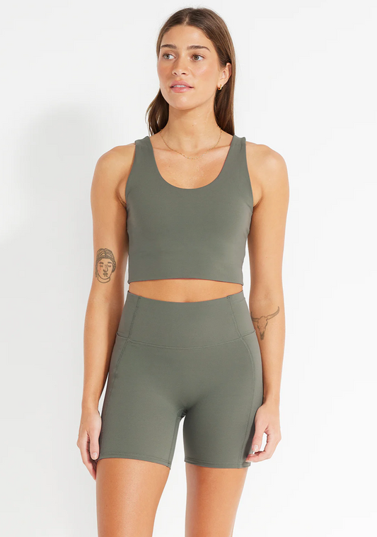 Nimble In Motion Tank and Side Pocket Short - Matcha, size XS