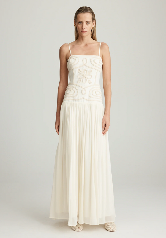 Mattir Paloma Applique Maxi - Ivory, size 6