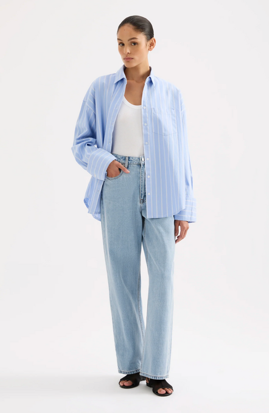 Nude Lucy Emerson Shirt - Lake blue, size S