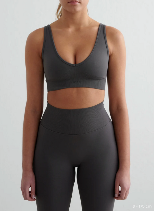 Aim'n Shadow Grey Shape Seamless Deep Cut Bra - size S