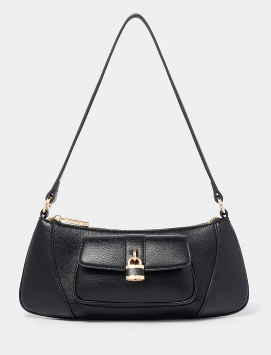 Forever New Verity Lock Shoulder Bag - Black