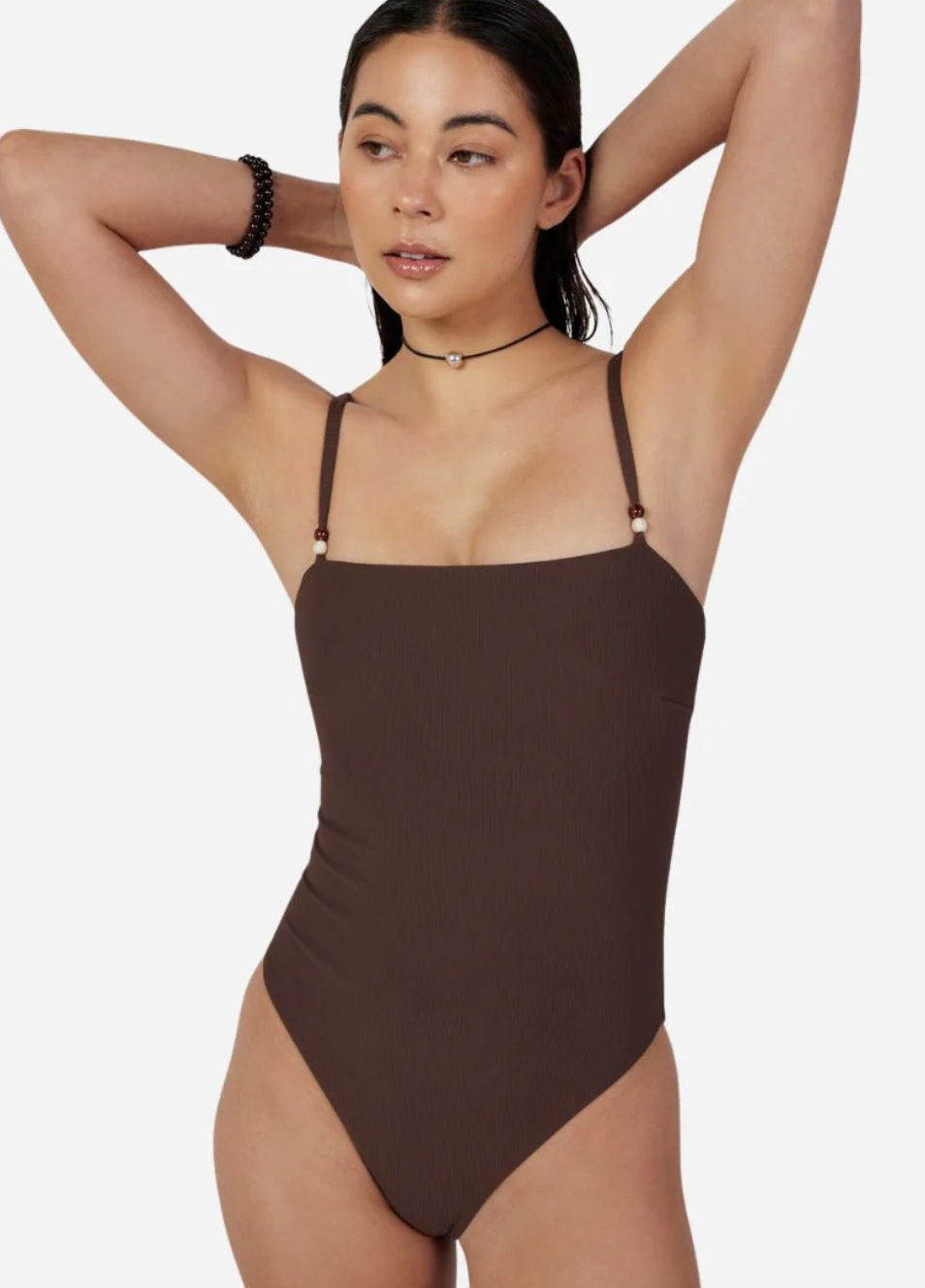Dear Dylan Swim One Piece - Brown, size XS