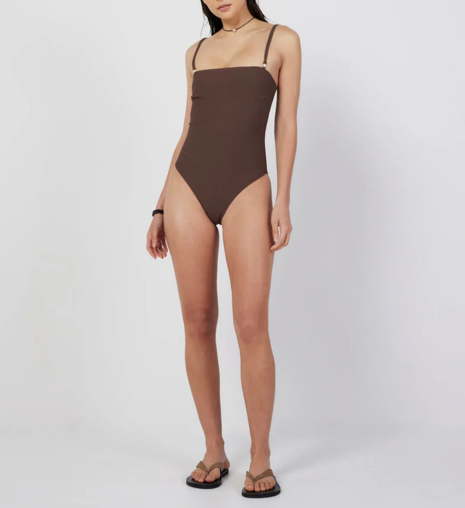 Dear Dylan Swim One Piece - Brown, size XS