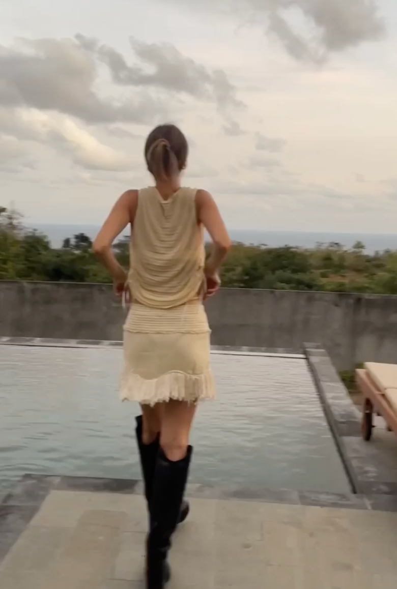 Zara beige ruched tank, size S