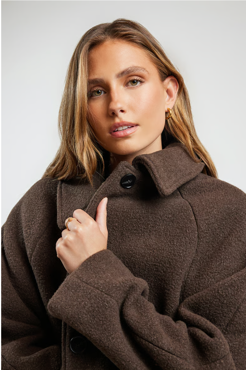 Ena Pelly Cleo Wool Blend Coat, size 6